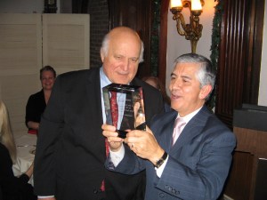 Victor Vega presenting the first time special award to Richard C. Murray