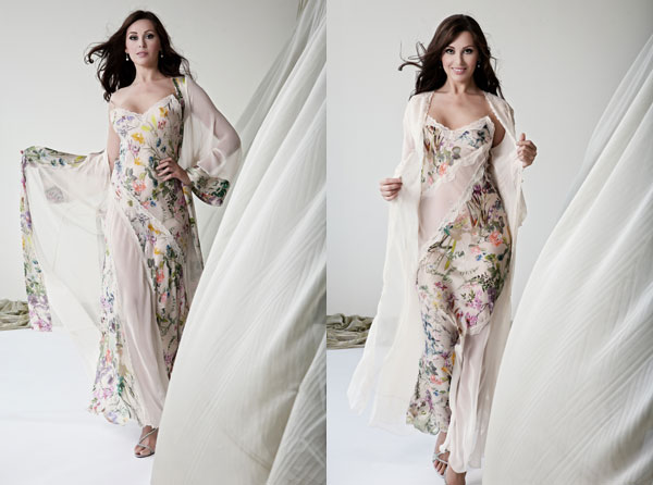 Spectacular Silk Gown and Robe ~ Jane Woolrich - Lingerie Briefs
