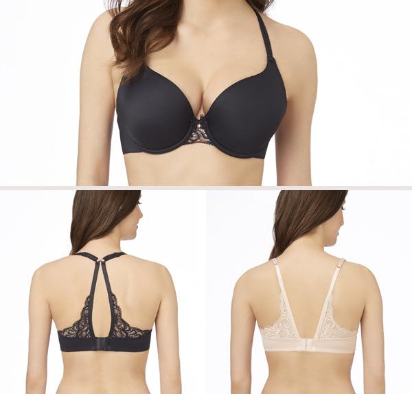 Le Mystere Women's Sophia Lace Bra Black at  Women's