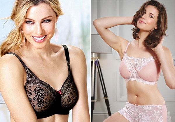 Anita-Fleur-Lace-Elegance-and-Royce-Rosy-Mastectomy-Bras-on-Lingerie-Briefs