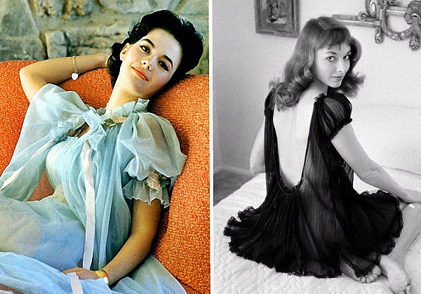Natalie Wood and Vikkie Dougan vintage chemises on Lingerie Briefs
