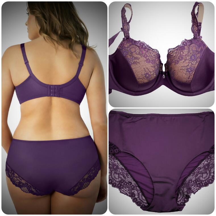 Curvy Couture Lace Tulip Balconette and Lace Hipster Now in