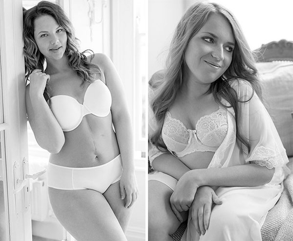 Panache Lingerie:Elly in Porcelain and Sylwia in Andorra on Lingerie Briefs