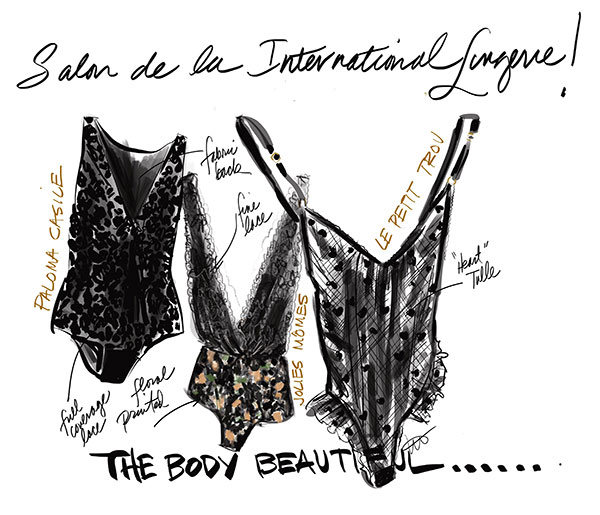 Fashion Illustration by Tina Wilson for Lingerie Briefs