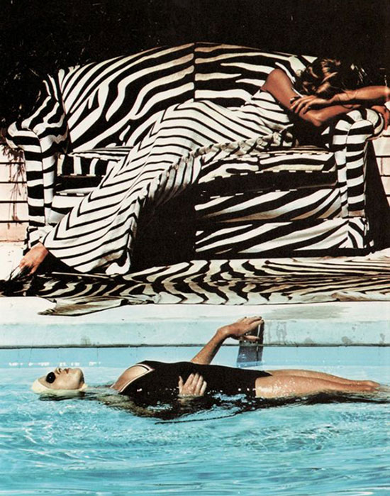 Helmut Newton 1973 fashion photography on Lingerie Briefs