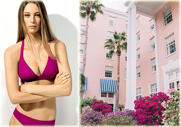 Lou Lingerie Istres bikini and Palm Beach scene on Lingerie Briefs