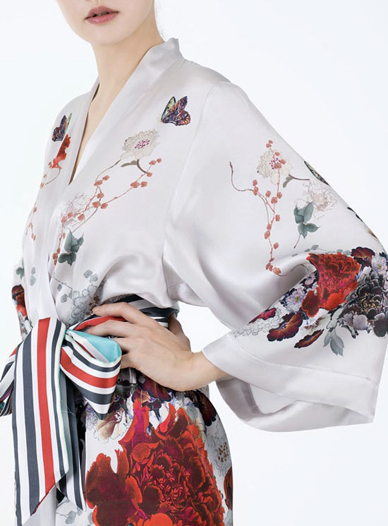 MENG silk printed robes and pajamas on Lingerie Briefs