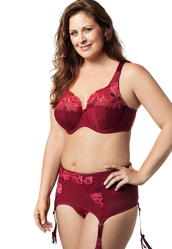 Elila glamour embroidery underwire bra to a K cup on Lingerie Briefs