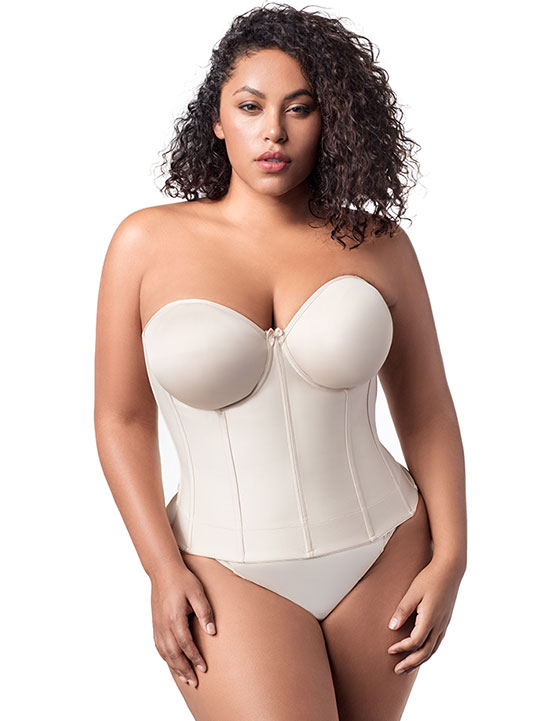 Elila smooth long line strapless bra to an I cup on Lingerie Briefs