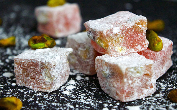 Turkish Delight Candy on Lingerie Briefs