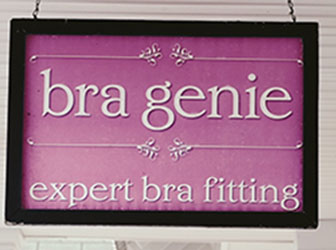 Bra Genie Store sign in New Orleans Louisiana on Lingerie Briefs