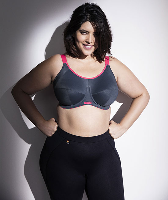 Elomi Plus size Sports Bra on Lingerie Briefs