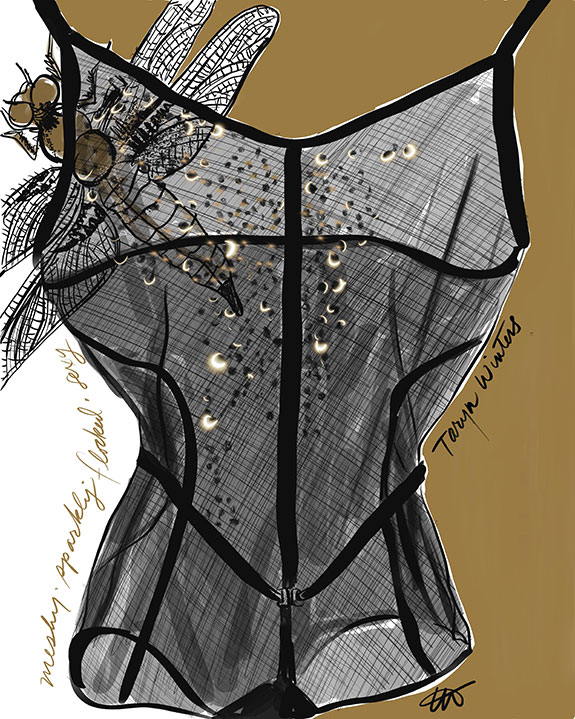 The Bodysuit from Taryn Winters illustrated by Tina Wilson on Lingerie Briefs