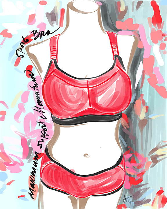 Fashion Illustration Anita Active by Tina Wilson on Lingerie Briefs