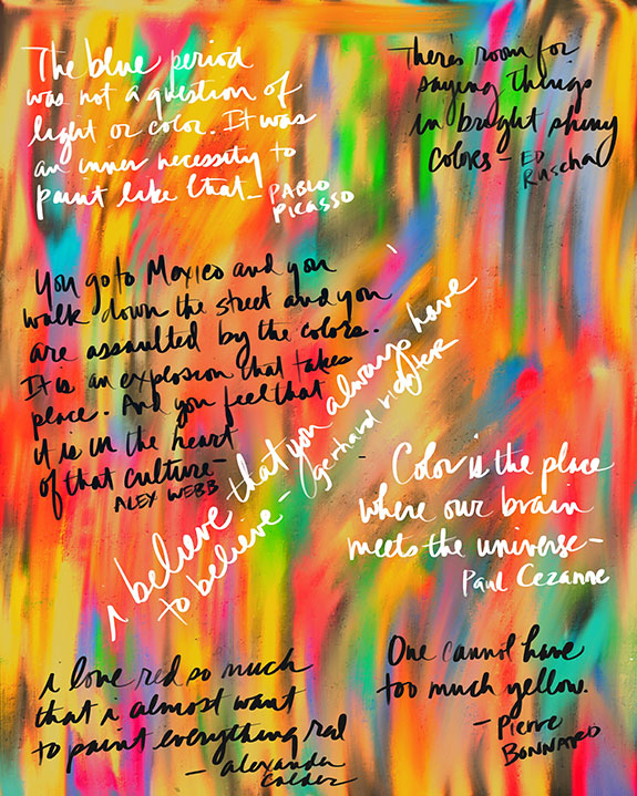 Artists quotes illustration by Tina Wilson for Lingerie Briefs: Color My Mood