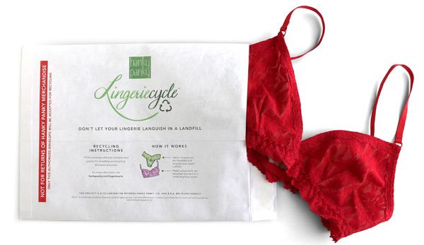 Lingeriecycle Hanky Panky collaboration to recycle bras
