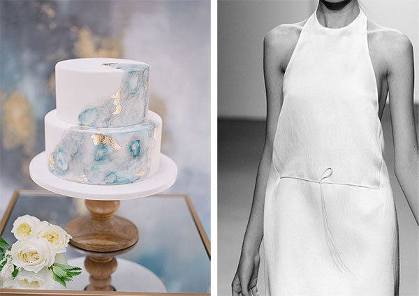 Cake photo by Jillian Rose Photography, Minimalist wedding dress on Lingerie Briefs