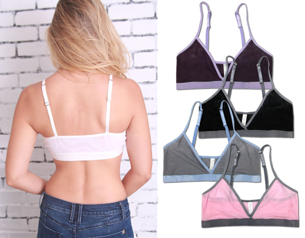 new UC Sheer Mesh Bralette collection from Coobie back view in 6 colors