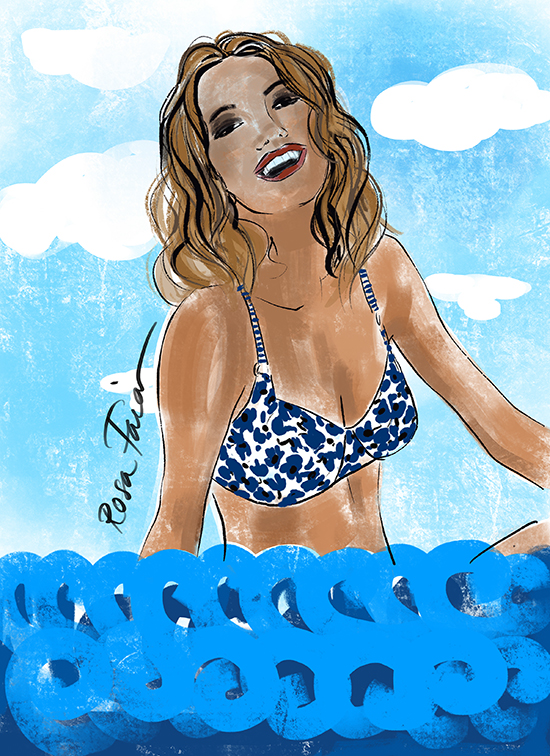 Rosa Faia Swimwear illustrated by Tina Wilson for Lingerie Briefs