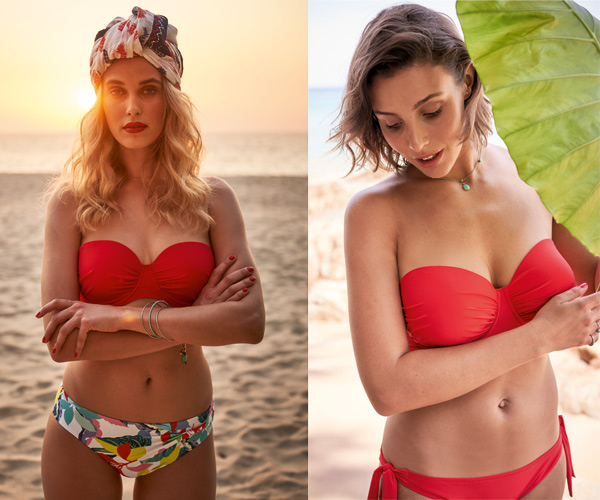 Rosa Faia Beachwear makes it easy and fun to mix and match tops and bottoms.  The prints and patterns can be presented as separates, yet can be perfectly combined.