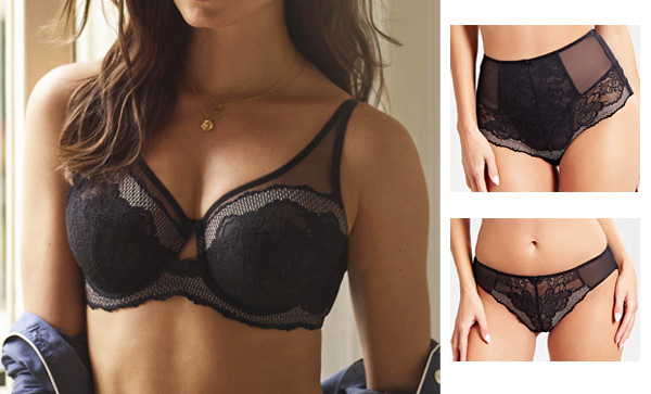 Panache Arla Bra, High Waist Panty and Brazilian featured on Lingerie Briefs