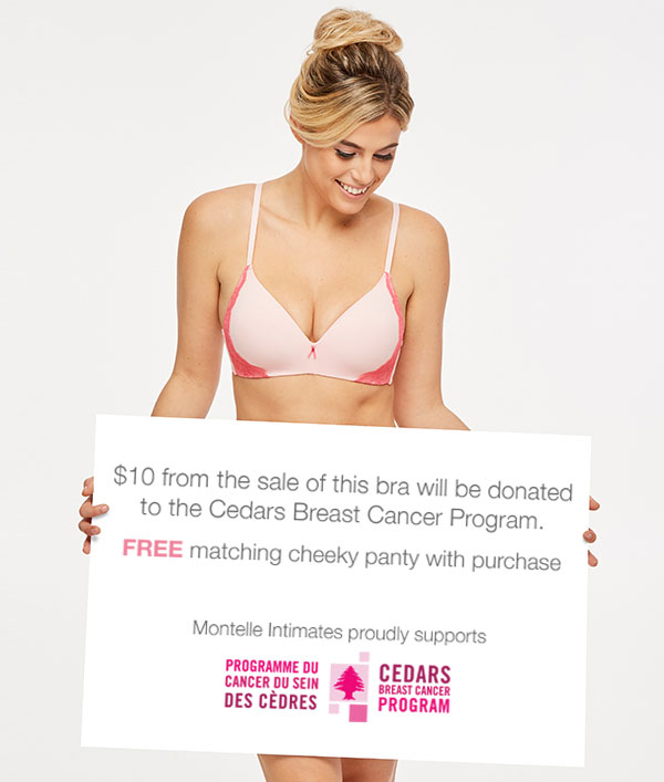 Montelle Intimates Cedars Breast Care Program on Lingerie Briefs