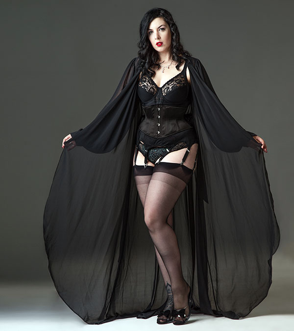 the Nylon Swish vintage shapewear and robes for Curvy Women as seen on Lingerie Briefs