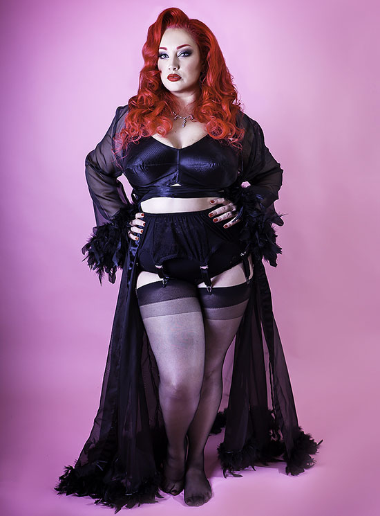 the Nylon Swish vintage shapewear and robes for Curvy Women as seen on Lingerie Briefs