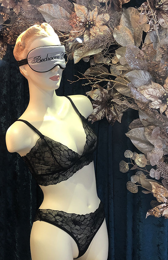 windows at La Petite Coquette in NYC for Samantha Chang Pop-Up store