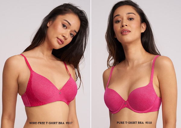 Dragon Fruit Mix a new color for SS19 on Montelle Essentials Wire Free T-Shirt Bra as well as Allure Light Push-up Bra
