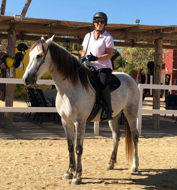 Ellen on her horse Grenada