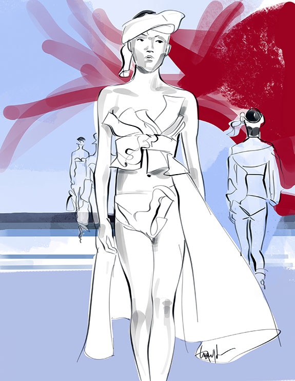 Fashion Illustrations by Tina Wilson as featured on Lingerie Briefs