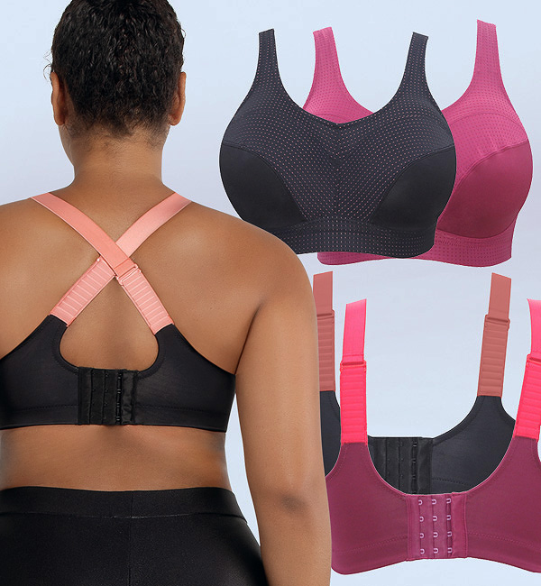 Parfait's Energy Sports Bra SS20 in Black/Pink Blush and Rumba Red/Cherry featured on Lingerie Briefs