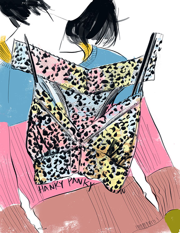 Hanky Panky lingerie as illustrated by Tina Wilson for Lingerie Briefs