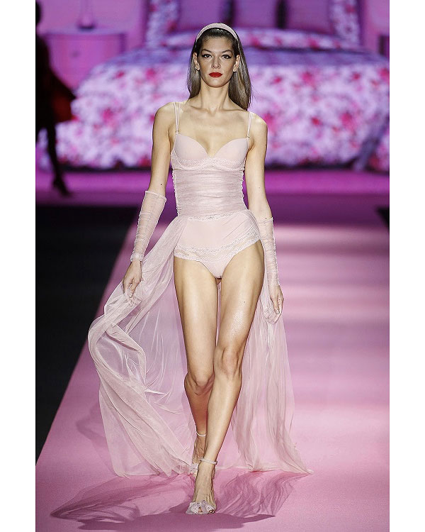 Andres Sarda Semi annual fashion runway show featuring intimate apparel as featured on Lingerie Briefs