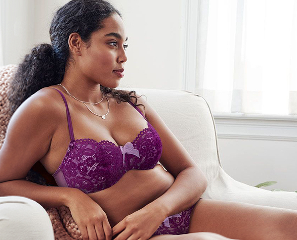 b.tempt'd Ciao Bella Balconette Bra now in magenta purple, featured on Lingerie Briefs