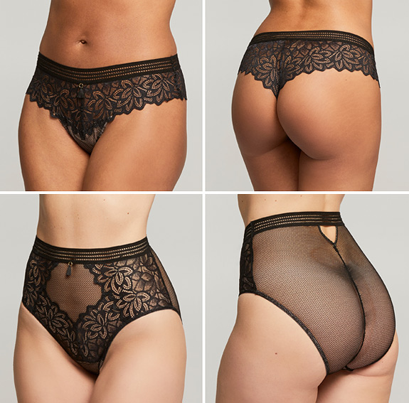 Montelle Midnight Romance Cheekini and High Waist Panty featured on Lingerie Briefs