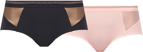 Empreinte INITIALE shorty is made from soft, comfortable fabric with metallic details - featured on Lingerie Briefs