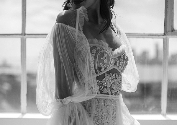 Bridal gown design inspired by lingerie by Galia Lahav as seen on Lingerie Briefs