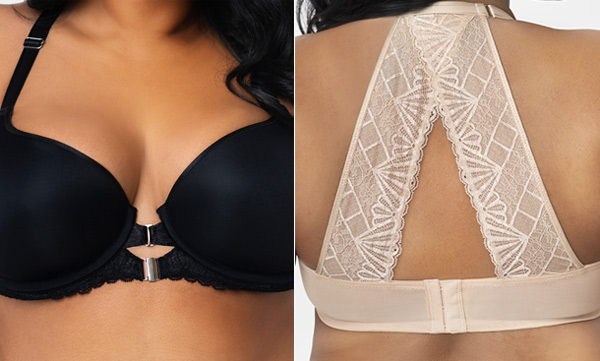 Curvy Couture's Revolutionary Front AND Back Closing Racerback Bra!