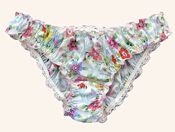 Cherry Cotton panties White La chatte de Françoise