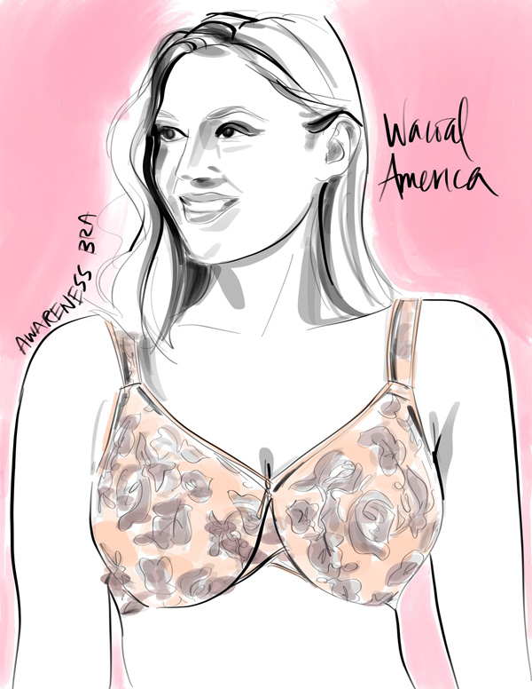 Illustration of Wacoal's Awareness Bra by Tina Wilson on Lingerie Briefs