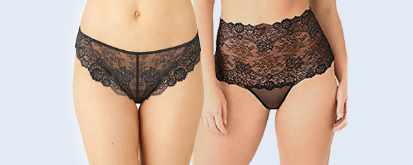 Wacoal's LEVEL UP LACE Bikini and Hi Waist Thong - featured on Lingerie Briefs