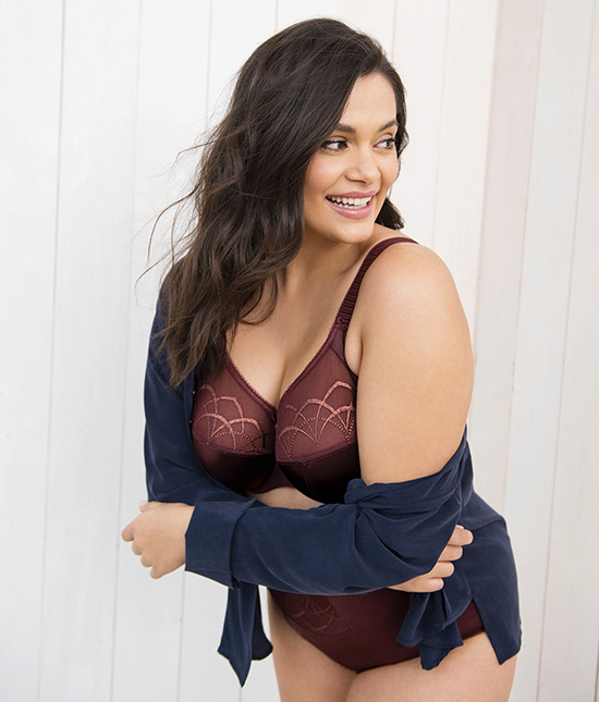 Elomi Cate Bra in Raison delivering july 2020 as featured on Lingerie Briefs