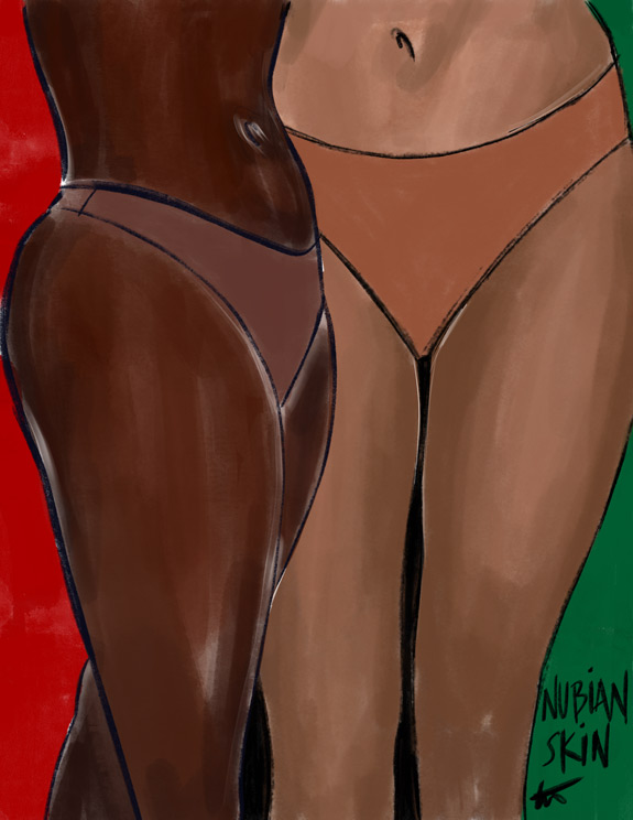 Tina Wilson Illustrates Loulette, black owned lingerie company, featured on Lingerie Briefs