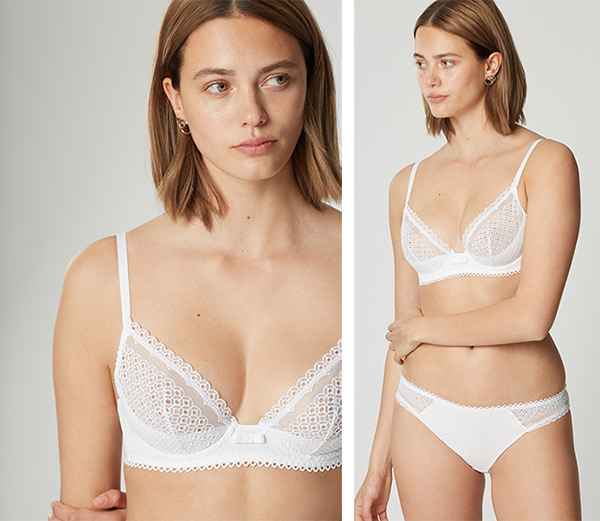 Maison Lejaby Joli Coton triangle bra as featured on Lingerie Briefs