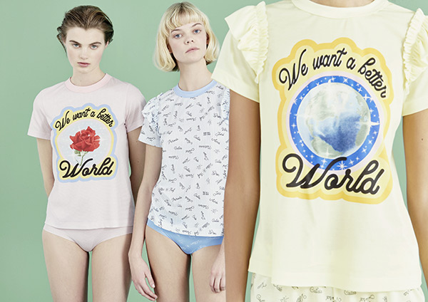 Calida sleepwear sustainable Viktor & Rolf collaboration as featured on Lingerie Briefs