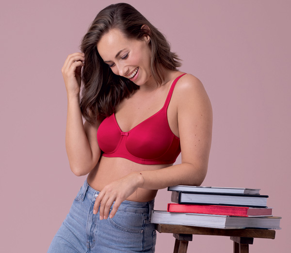 Bestseller Tonya mastectomy bra from Anita Care is now in Cherry Red! Featured on Lingerie Briefs