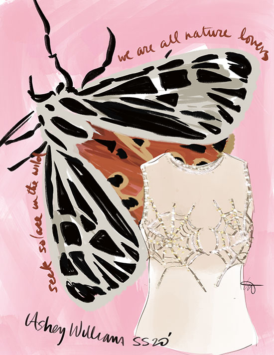 Fashion Illustrations of Surreal Lingerie by Tina Wilson as featured on Lingerie Briefs