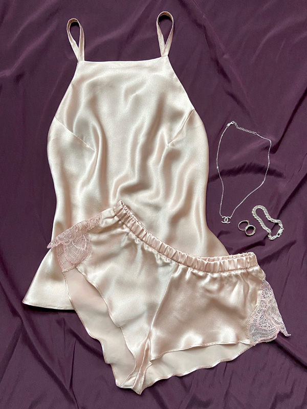 Emma Harris’ Tiffany collection now in dusty pink - featured on Lingerie Briefs